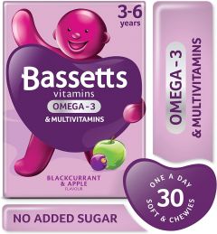 Bassett Multivitamins | 3-6 Years | Blackcurrant & Apple Flavour - 30 Pastilles