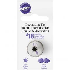 Wilton Decorating Open Star Tip #18 Carded