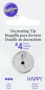 Wilton Decorating Round Tip #4 Carded