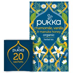 Pukka Herbal Organic Teas - Chamomile, Vanilla & Manuka Honey
