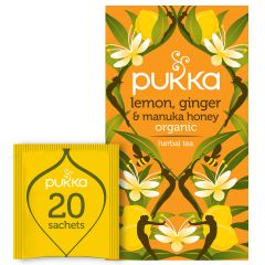 Pukka Herbal Organic Teas - Lemon, Ginger & Manuka Honey