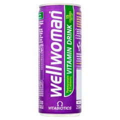 Vitabiotics Wellwoman Pomegranate & Cranberry Vitamin Drink 250ml - 24 Cans