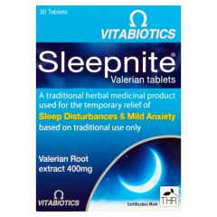 Vitabiotics Sleepnite Valerian Root Extract 400mg - 30 Tablets