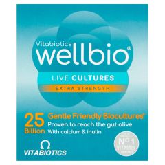 Vitabiotics Wellbio Live Cultures 25 Billion Microbiotic Cultures Extra Strength - 30 Caps
