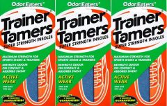 3 x ODOR-EATERS TRAINER TAMERS SUPER STRENGTH INSOLES.WASHABLE GOOD VALUE