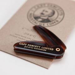 Captain Fawcett's Folding Pocket Moustache Comb (CF.87T) - Made in England