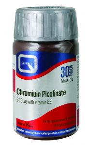 Quest Chromium Picolinate - Vitamin B3 - 200mcg - 30 Tablets