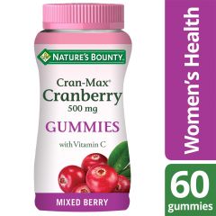 Nature's Bounty Cran-Max® Cranberry 500 mg Gummies with Vitamin C - 60 Gummies
