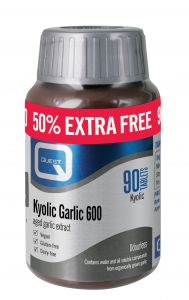 Quest Kyolic Garlic - 600mg - 50% Extra FREE - 60+30 Tablets