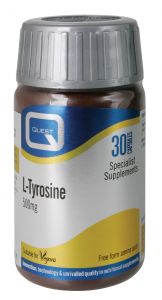 Quest L-Tyrosine - 500mg - For Energy & Wellbeing - 30 Capsules