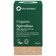 One Nutrition Organic Spirulina 500mg - 100 Capsules