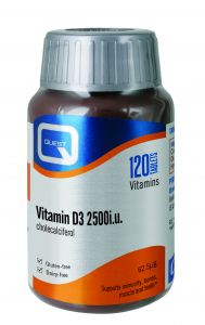 Quest Vitamin D3 - 2500iu - Cholecalciferol - 120 Tablets