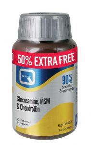 Quest Glucosamine, MSM & Chondroitin - 50% Extra FREE - 60+30 Tablets