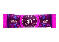 Pulsin | Fruit & Nut | Raspberry & Acai | 18 x 35g Bar