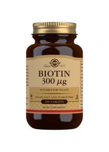 Solgar Biotin 300 µg - 100 Tablets