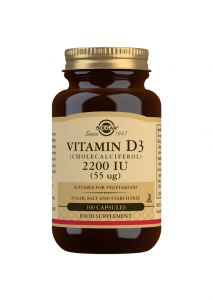 Solgar Vitamin D3 (Cholecalciferol) 2200IU  (55 µg) - 100 Vegicaps