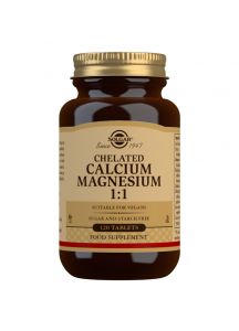 Solgar Chelated Calcium Magnesium 1:1 - 120 Tablets