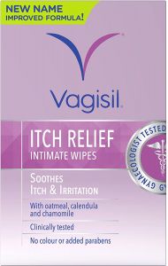 Vagisil Itch Relief Wipes, 12 Individually Wrapped Vaginal Wipes