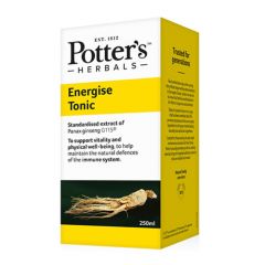 Potter's Herbals Energise Tonic - Support Vitality - 250ml