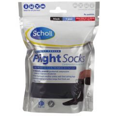 Scholl Footcare - Flight Socks Class I Black - Size 6.5-9 - One Pair