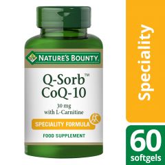 Nature's Bounty Q-Sorb™ CoQ-10 30mg with L-Carnitine - 60 Softgels