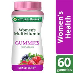 Nature's Bounty Women's Multivitamin Gummies with Collagen - Mixed Berry - 60 Pack