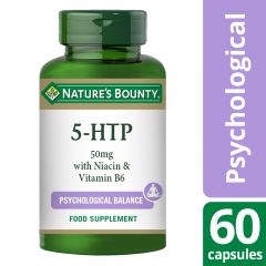 Nature's Bounty 5-HTP 50mg with Niacin and Vitamin B6 - 60 Capsules