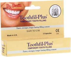 Dr Denti Toothfil-Plus Temporary Tooth Fillings - 3 Capsules